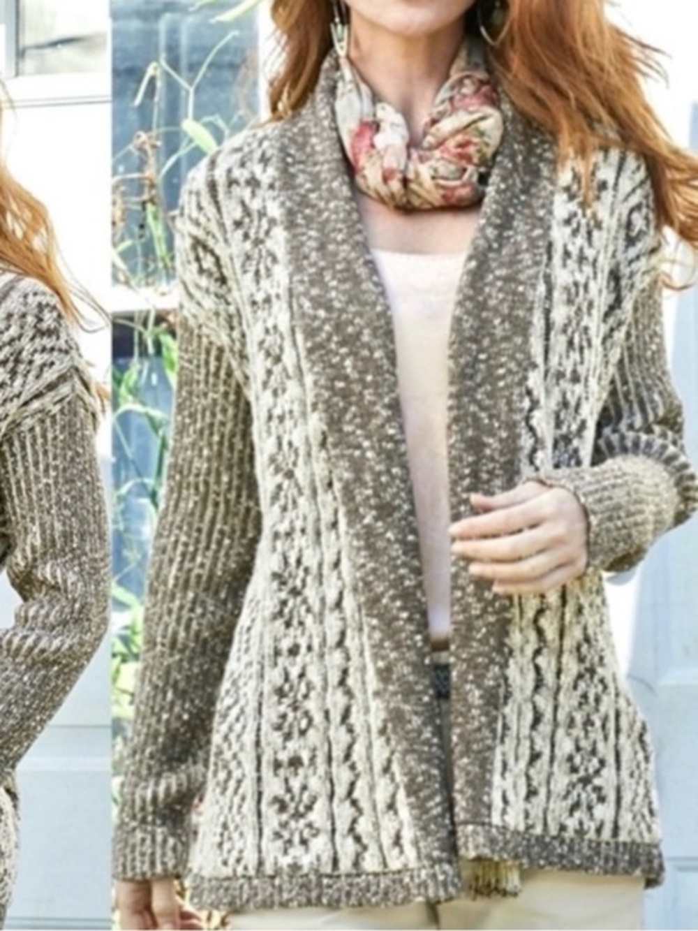 Peruvian Connection Cardigan Pima Cotton SZ Large